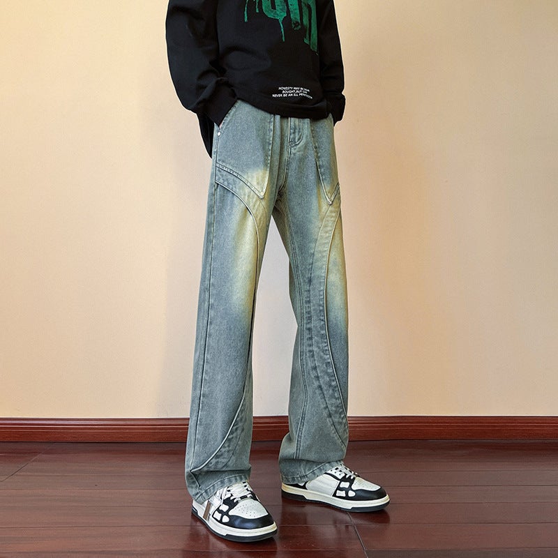Unisex Classic Denim Jeans Loose Fit Daily Outdoor Wear - Image 3
