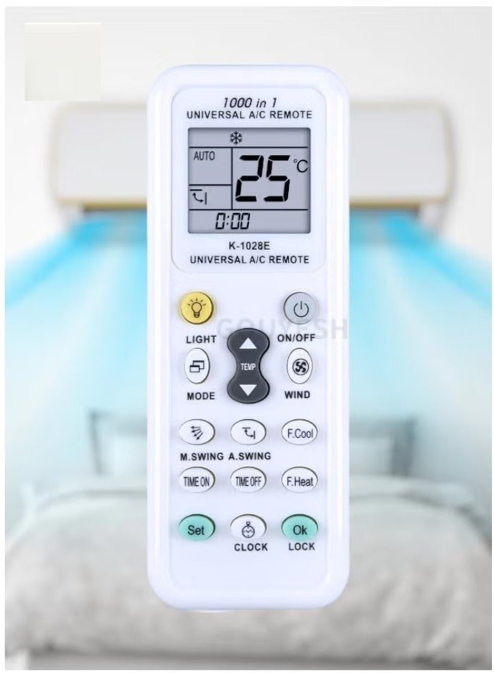 TIGER New Universal 1000 in 1 K-1028E Wireless Air Conditioner Remote Control – Digital LCD, Universal Replacement for AC Units, Easy Setup & Full Functionality - Image 3