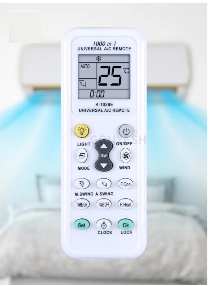 TIGER New Universal 1000 in 1 K-1028E Wireless Air Conditioner Remote Control – Digital LCD, Universal Replacement for AC Units, Easy Setup & Full Functionality - Image 4
