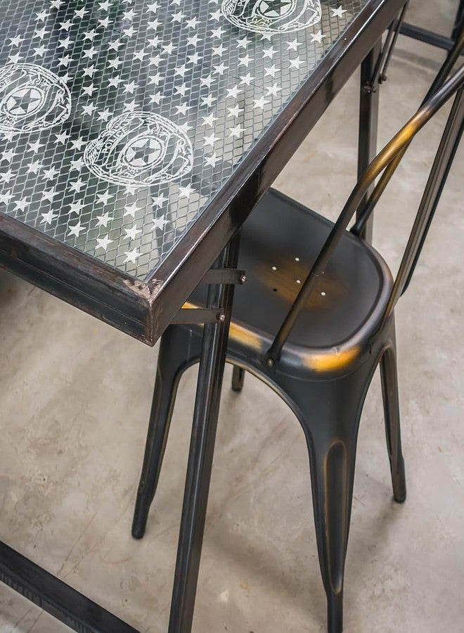 Lionx Police Badge and 50 Star Flag Stencil 8.5 x 11 Inch Reusable Plastic Painting Template for Signs Posters Glass and Fabric - Image 2