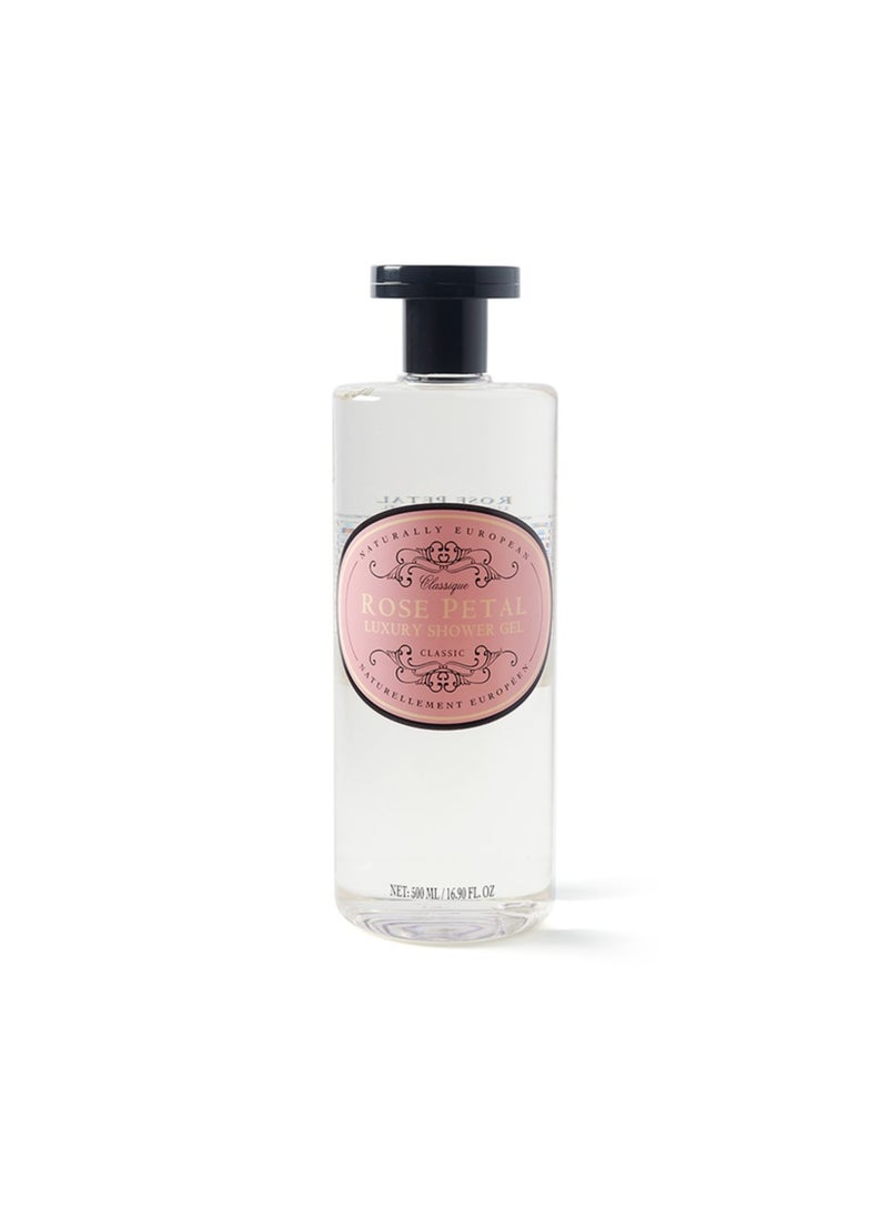 naturally european - Naturally European Shower Gel Rose Petal 500ml Bottle - Image 1