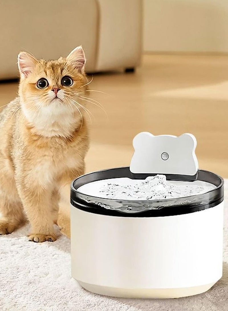 AIWANTO Automatic Cat Water Fountain with Smart Sensor – Quiet Pet Drinking Dispenser with Filter, BPA-Free, 2.2L Capacity for Cats & Small Dogs - Image 1