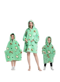 New Hooded Blanket Hoodie Autumn Winter Warm Wearable Sweatshirt Bomb Avocado Cold Suit