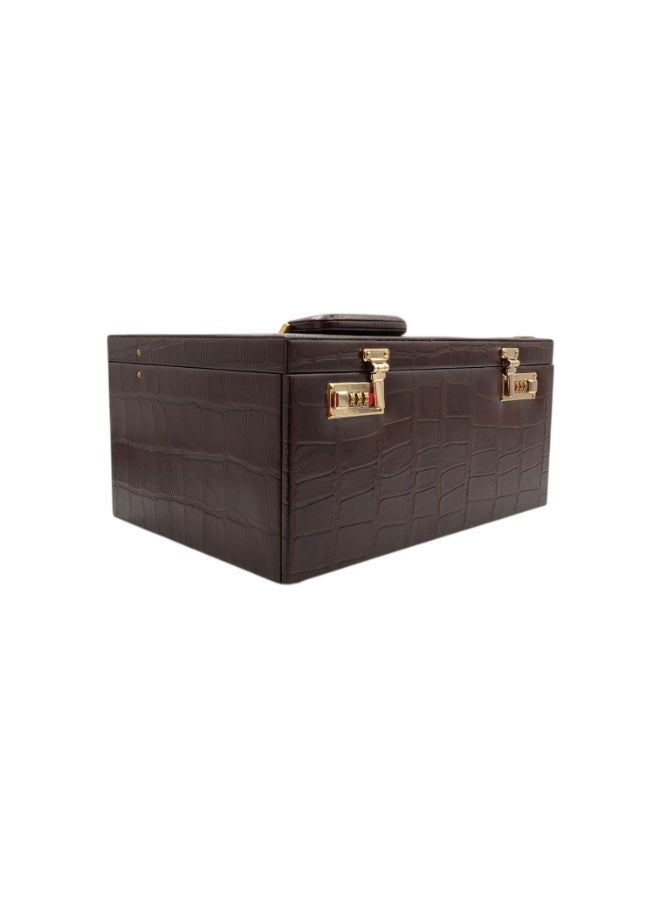 LAVERI LEATHER Genuine Leather Jewellery Box Croco - Image 2