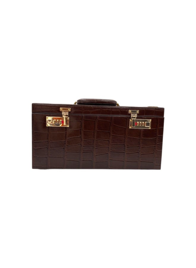 LAVERI LEATHER Genuine Leather Jewellery Box Croco - Image 4
