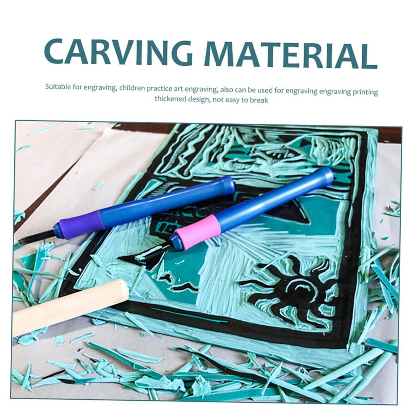 Kids Engraving Fun Set PVC Printmaking Board 15X11X0 3CM Safe Carving Sheets Educational Toy - Image 4