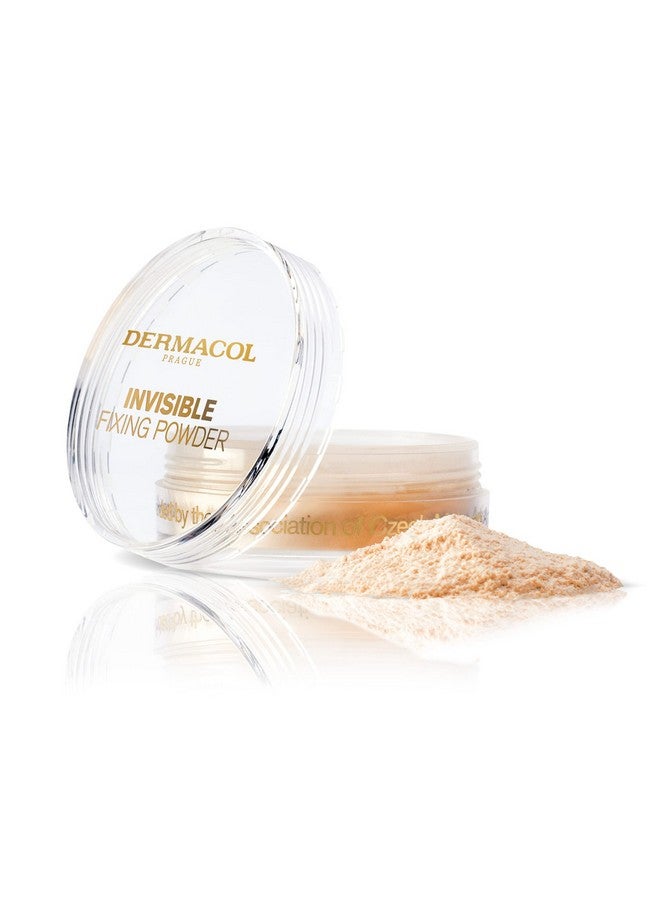 Dermacol - Invisible Fixing Face Powder, Touch-proof Translucent Setting Powder for Oily Skin & Other Skin Types, Loose Powder Makeup, Frangrance-Free Matte Powder with Powder Puff, Natural, 13.5 g - Image 1