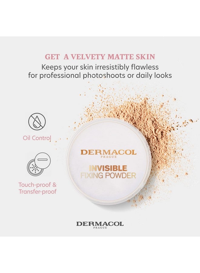 Dermacol - Invisible Fixing Face Powder, Touch-proof Translucent Setting Powder for Oily Skin & Other Skin Types, Loose Powder Makeup, Frangrance-Free Matte Powder with Powder Puff, Natural, 13.5 g - Image 3