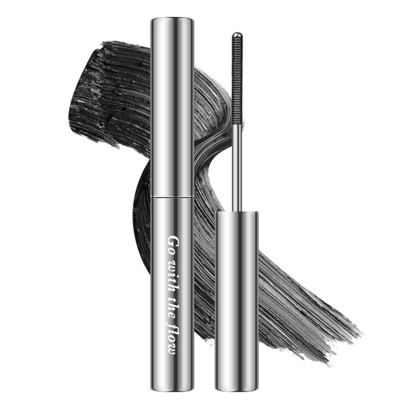 FREEORR Black Washable Metal Mascara Wand, Curling Iron Wand 3D Eyelash Non-Clumping, Smudge-Proof Natural Length Extra Slim Long Lasting, Iron Brush Mascara - Image 1
