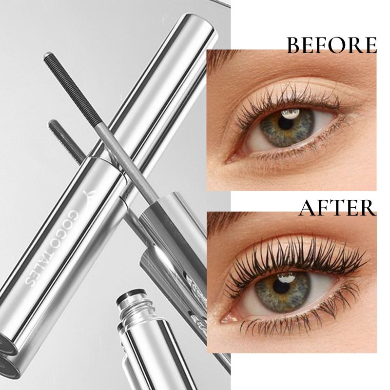FREEORR Black Washable Metal Mascara Wand, Curling Iron Wand 3D Eyelash Non-Clumping, Smudge-Proof Natural Length Extra Slim Long Lasting, Iron Brush Mascara - Image 5