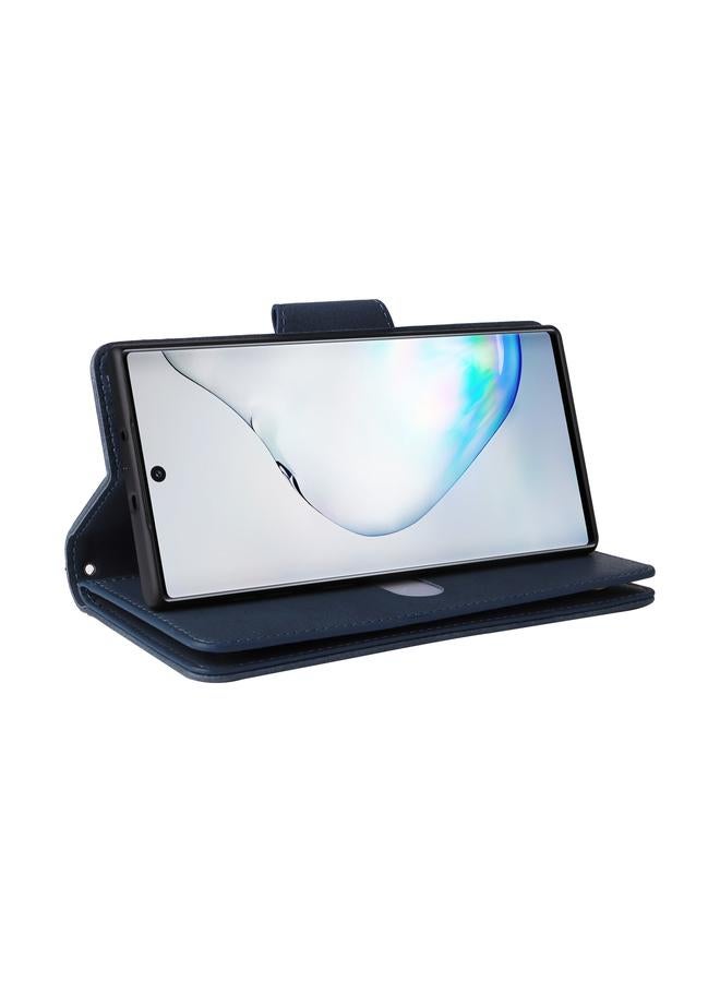 اس-توب جراب لهاتف Samsung Galaxy Note10، جراب جلدي قابل للطي بثلاثة أضعاف مع مشبك برشام و9 بطاقات - Image 5