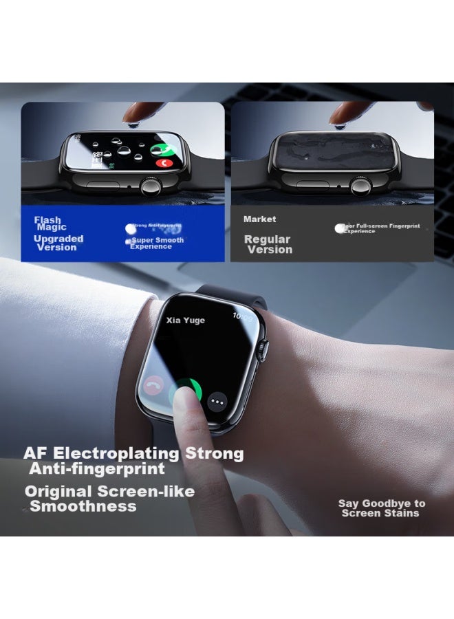 Smartdevil Screen Protector For Apple Watch S10, 46mm Full Coverage, Automatic Positioning, Shockproof, Anti-fingerprint, Non-tempered Glass, 2-pack - Image 4