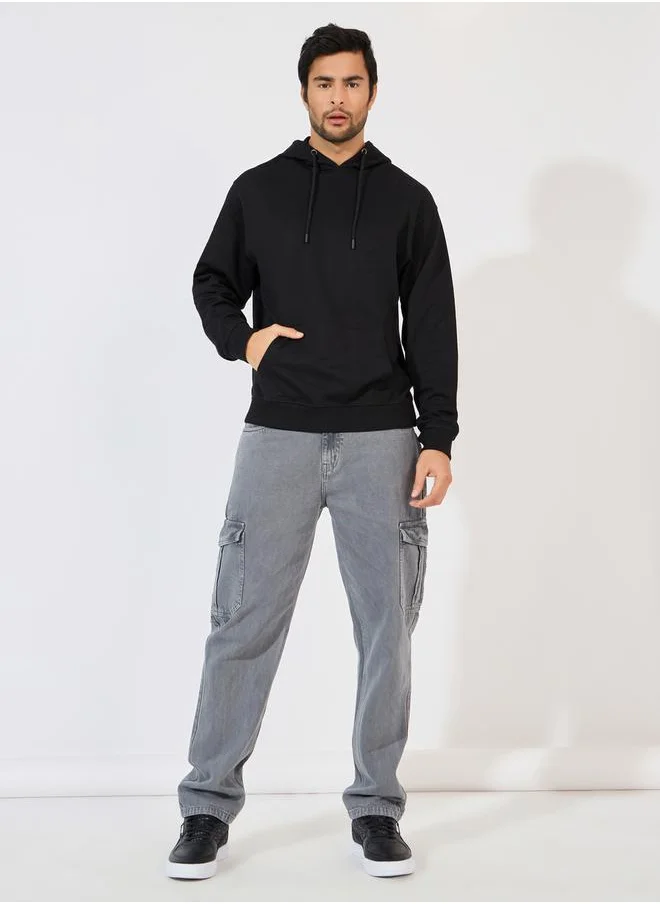 Styli Photo Back Print Relaxed Fit Hoodie