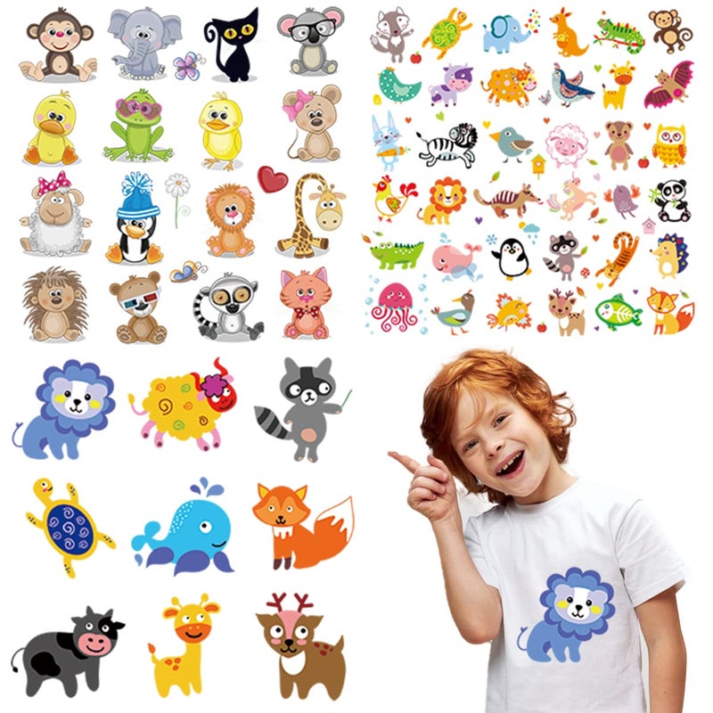 Totelux Iron on Transfer Patch Cute Animal Iron on Decals Deer Lion Penguin Design Heat Transfer Sticker for TShirt Clothing Jeans Backpacks Pillow DIY Decoration 3sheets - Image 3