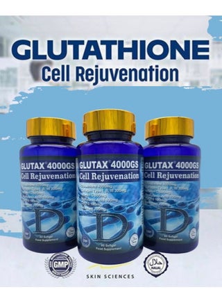 glutathione 4000mg GLUTAX GLUTAX 4000GS - Cell Rejuvenation - Powerful skin Whitening Capsules - Formulated in Italy - 1 Piece | Best Price UAE
