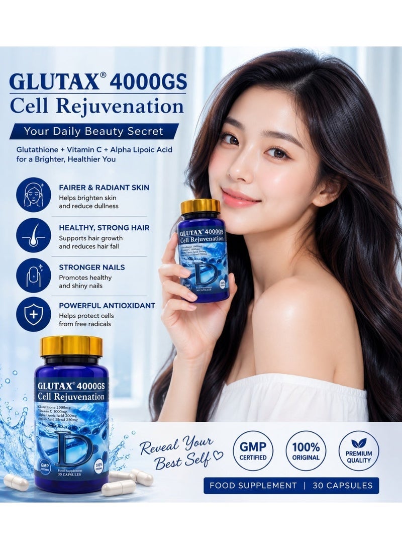 Glutax - Cell Rejuvenation - Powerful skin Whitening Capsules - Formulated in Italy - 1 Piece - Image 3
