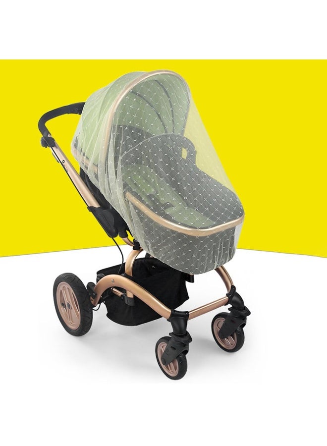 Universal Mosquito Net for Strollers & Prams, Fine Mesh Fabric, Newborn Baby Mosquito Protector for Travel Cots & Cribs - Image 2