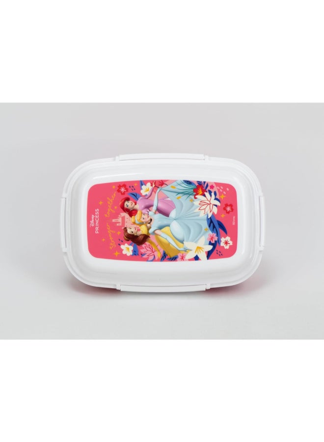 SunCe Disney Princess 4-Clip Closure Lunch Box Pink and White 5.9 x 3.54 x 8.66 Inch SUNS-4404DSG  - Image 1
