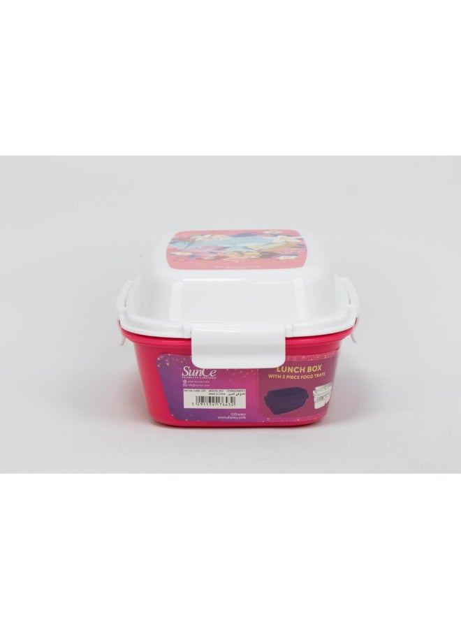 SunCe Disney Princess 4-Clip Closure Lunch Box Pink and White 5.9 x 3.54 x 8.66 Inch SUNS-4404DSG  - Image 3