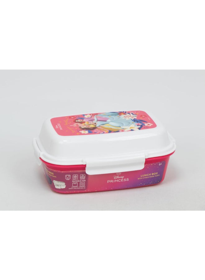 SunCe Disney Princess 4-Clip Closure Lunch Box Pink and White 5.9 x 3.54 x 8.66 Inch SUNS-4404DSG  - Image 2