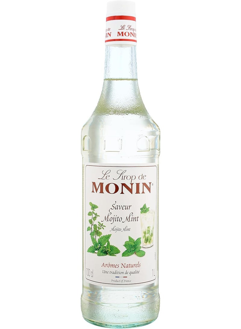 Monin Premium Mojito Mint Flavored Syrup for Mocktails and Beverages - 1L - Image 1