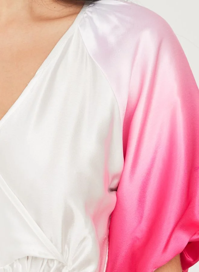 Styli Digital Ombre A-Line Maxi Dress