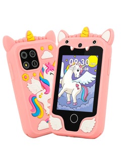 EVEREEN Kids Smart Phone for Girls, Dual Camera Unicorn Kids Phone Toy with Games, Music Player, Toddler Cell Phone Kids Learning Play Toy for 3-12 Years Old Boys Girls, Christmas Birthday With 8G Card (Pink)  - Image 1