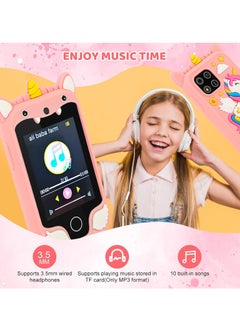 EVEREEN Kids Smart Phone for Girls, Dual Camera Unicorn Kids Phone Toy with Games, Music Player, Toddler Cell Phone Kids Learning Play Toy for 3-12 Years Old Boys Girls, Christmas Birthday With 8G Card (Pink)  - Image 5