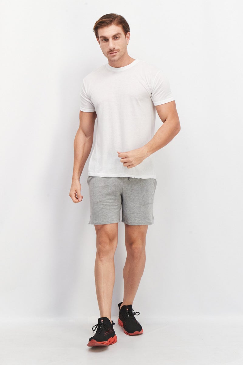 HEAD Men Sportswear Fit Drawstring Heather Training Shorts, Grey - Image 3