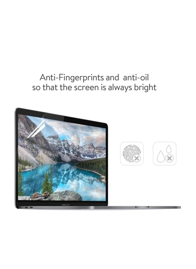Generic - 3 in 1 Clear Glitter Star Case for MacBook Air 13 Inch 2021 2020 2019 2018 Release A2337 M1 A2179 A1932, Plastic Sparkly Hard Shell Case with Keyboard Cover for MacBook Air M1 2020-2021 with Touch ID - Image 1