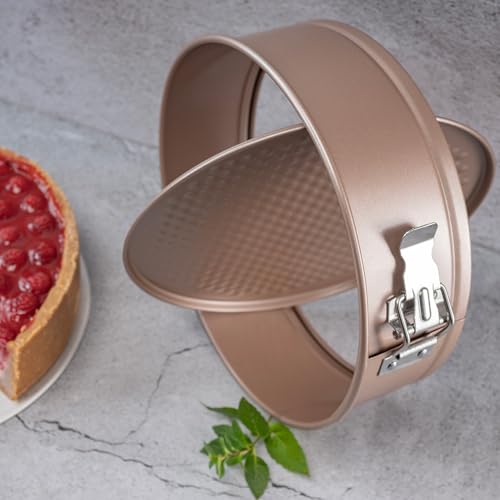 HAPPIELS Non Toxic Nonstick 9 inch Springform Pan | 9'' Cheesecake Mold | Leakproof Spring-form Round Cake Pans | Nontoxic Non Stick Spring Form Pan for Baking | Spring-Form Pans Leak Proof - Image 3