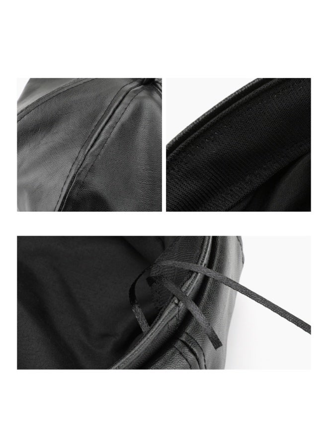 Leather beret, vintage solid color painter, personalized spring/summer sun hat for girls to wear when going out(Black) - Image 5