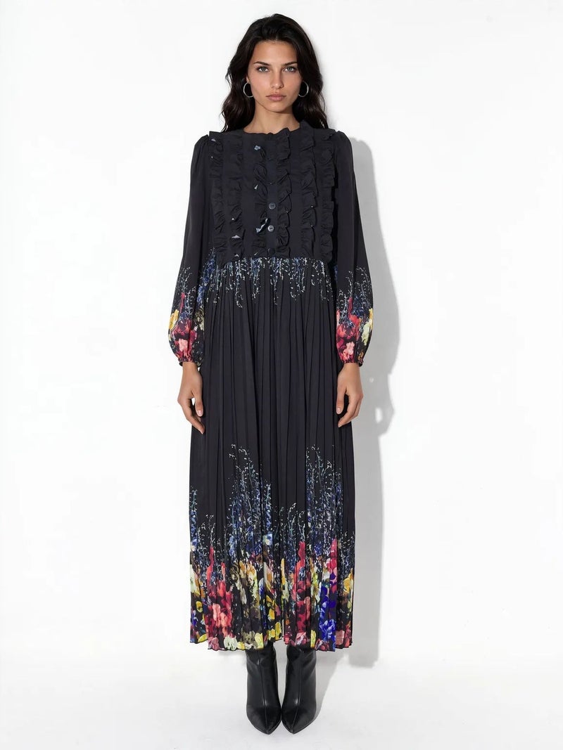 Jennyfer Floral Belted Maxi Dress - Image 1