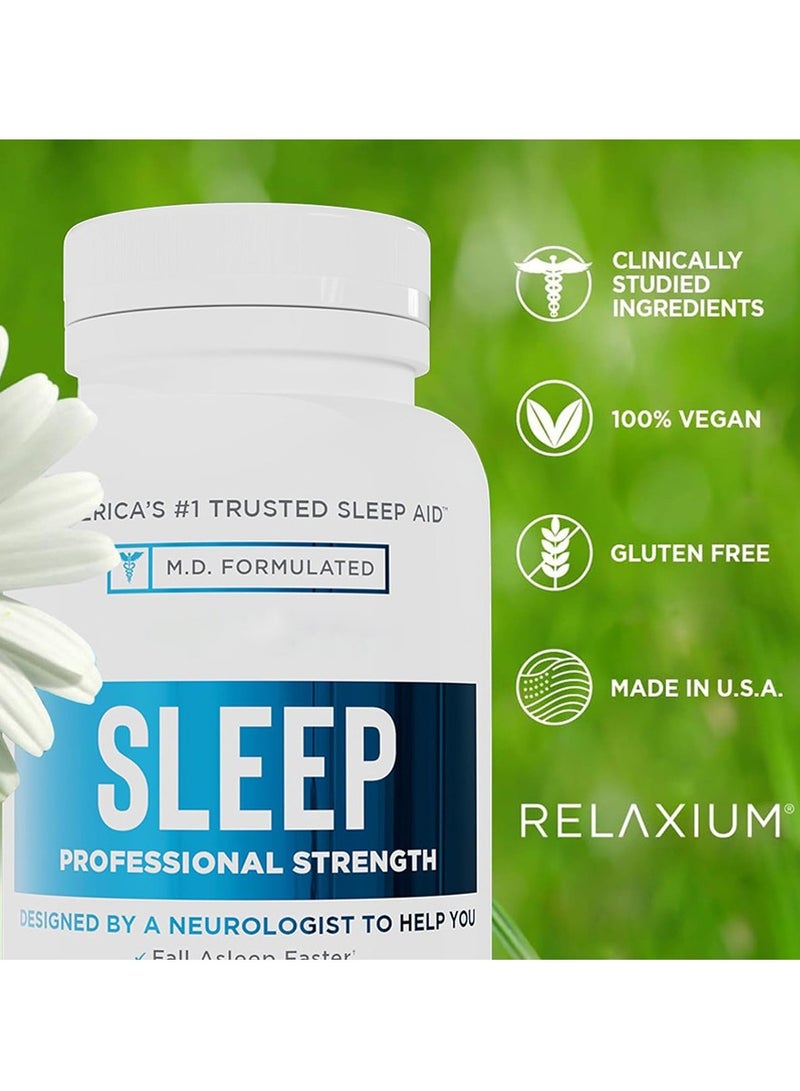 سليب Sleep Professional Strength Sleep Aid - النوم أسرع، البقاء في النوم لفترة أطول، الاستيقاظ منعش - 60 كبسولة نباتية، خالية من المخدرات وغير تشكيل العادات - Image 2