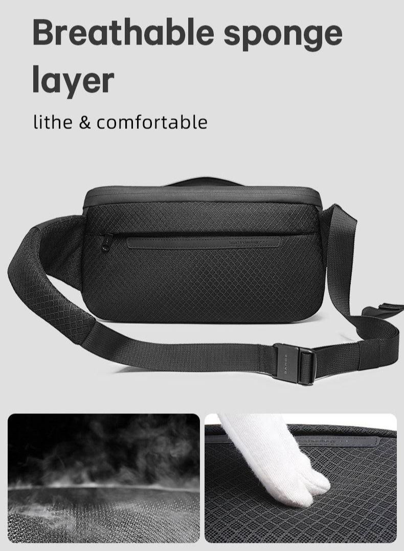 BANGE BANGE Sling Waterproof Crossbody Bag For Men Grey  - Image 5