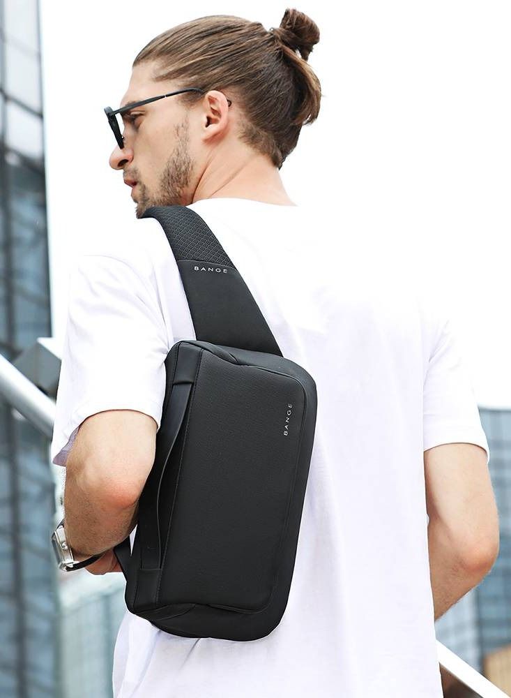 BANGE BANGE Sling Waterproof Crossbody Bag For Men Grey  - Image 2