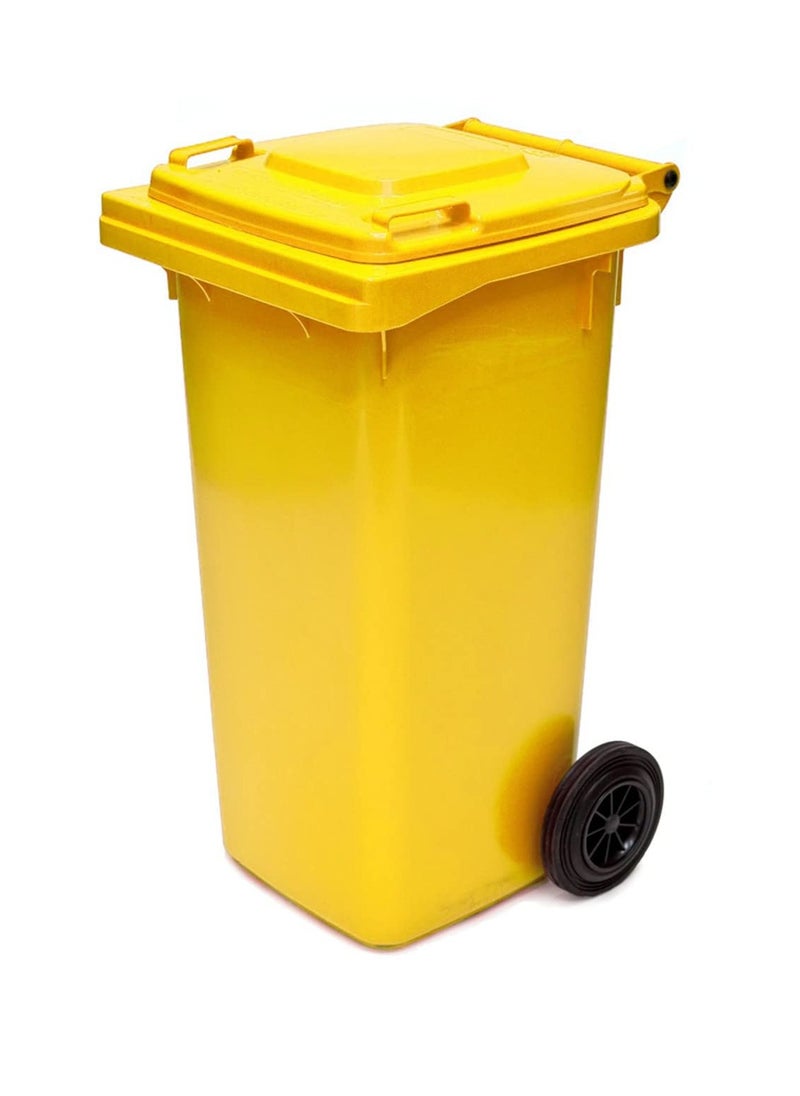 ALMUFARREJ - Trash Can With Wheels Yellow 120Liters - Image 1