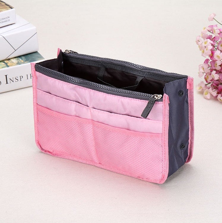 Large Capacity Tote Womens Portable Cosmetic Bag Pink