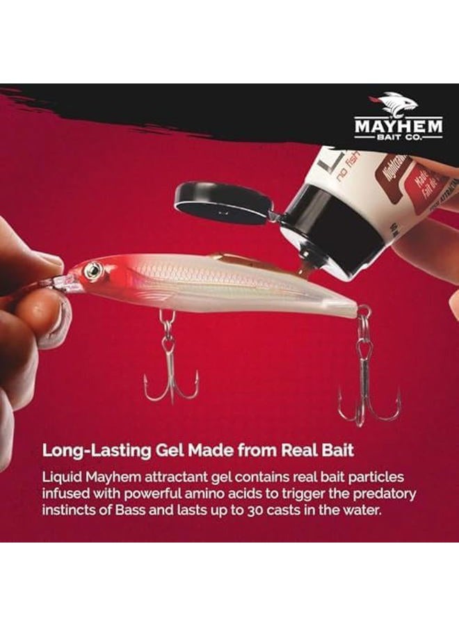 Liquid Mayhem Sport Fish Variety Pack – 2oz Tube 3-Pack Multi-Scent Gel Attractants – UV-Enhanced, Real Bait, Amino Acids – for All Lure Types - Image 3