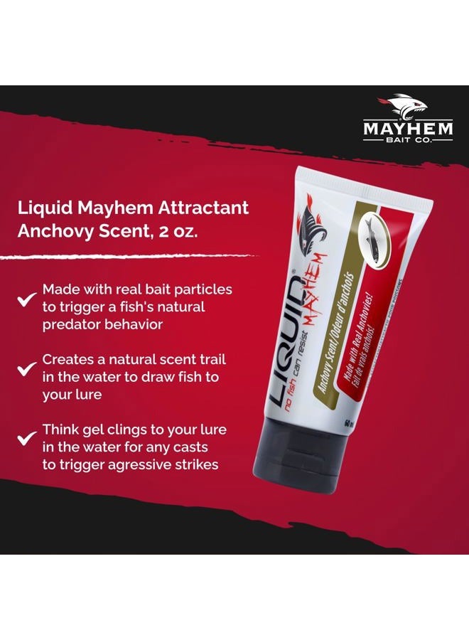 Liquid Mayhem Sport Fish Variety Pack – 2oz Tube 3-Pack Multi-Scent Gel Attractants – UV-Enhanced, Real Bait, Amino Acids – for All Lure Types - Image 2