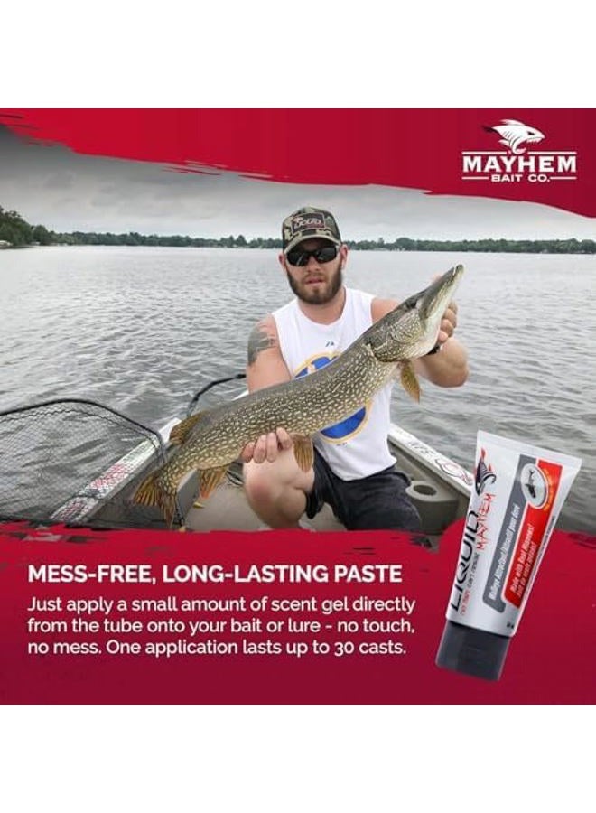 Liquid Mayhem Sport Fish Variety Pack – 2oz Tube 3-Pack Multi-Scent Gel Attractants – UV-Enhanced, Real Bait, Amino Acids – for All Lure Types - Image 4