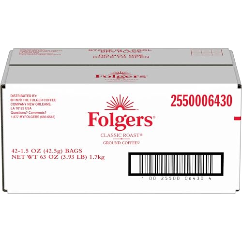 Folgers Classic Roast Medium Roast Ground Coffee 4215 Ounce Fraction Packets frac Packs - Image 5