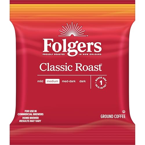 Folgers Classic Roast Medium Roast Ground Coffee 4215 Ounce Fraction Packets frac Packs - Image 1