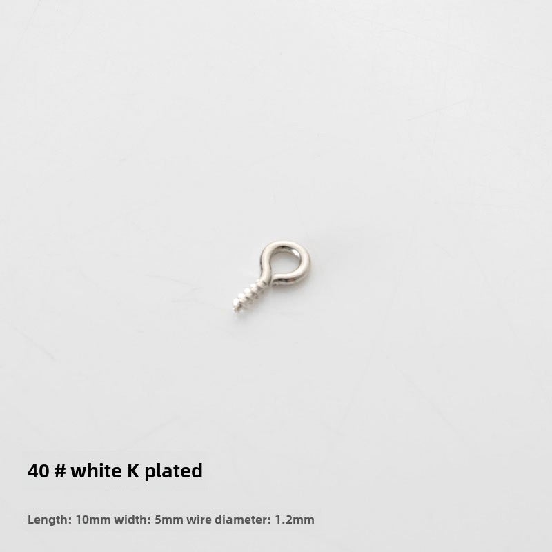 DIY Jewelry Screw Eye Pins Accessories 40# white-plated K/100/16g 40# white-plated K/100/16g