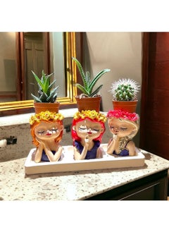 Taşdevri Life Tasdevri Life Succulent Girls 3 Piece Flowerpot Set 3  - Image 1
