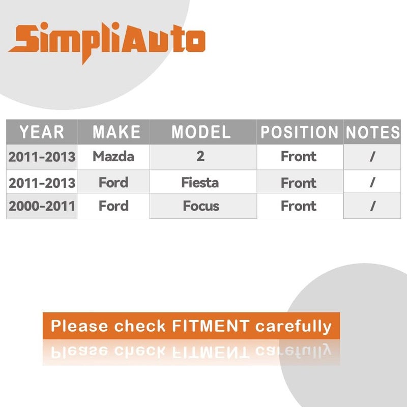SimpliAuto Pair 510056 Front Wheel Bearing and Hub for Ford Focus, Fiesta, and Mazda - Image 4