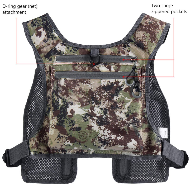 BASSDASH FV08 Ultra Lightweight Fly Fishing Vest for Men and Women Portable Chest Pack One Size Fits Most - Image 4