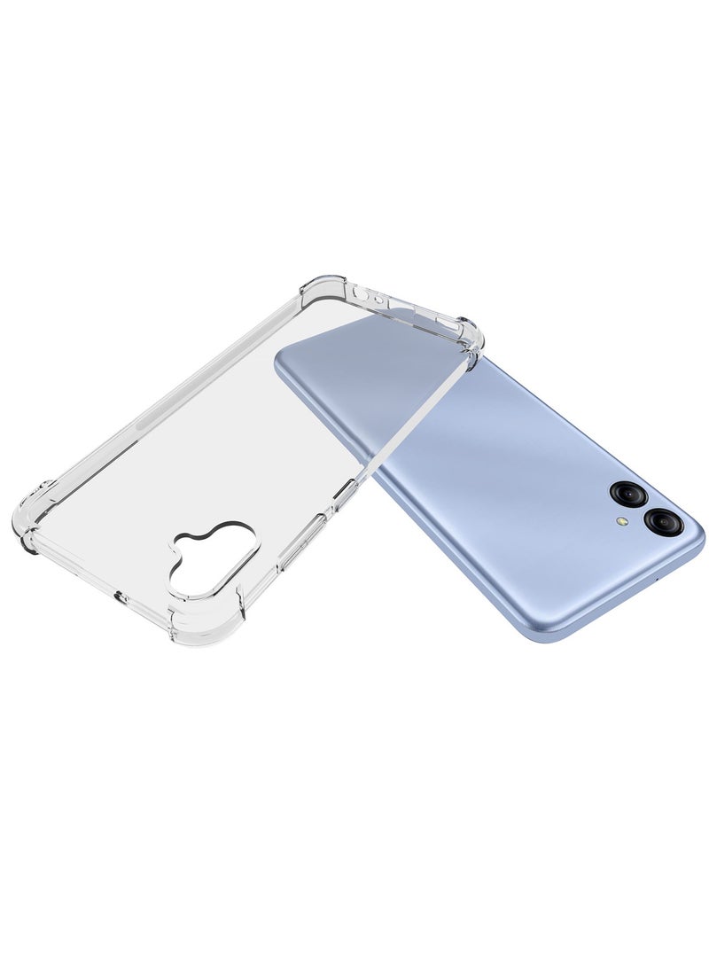 Samsung Galaxy A04 Case Cover Clear Transparent Protector Reinforced Airbags Corners TPU Shock-Absorption Flexible Cell Phone Cover for Samsung Galaxy A04 4G(Clear) - Image 2