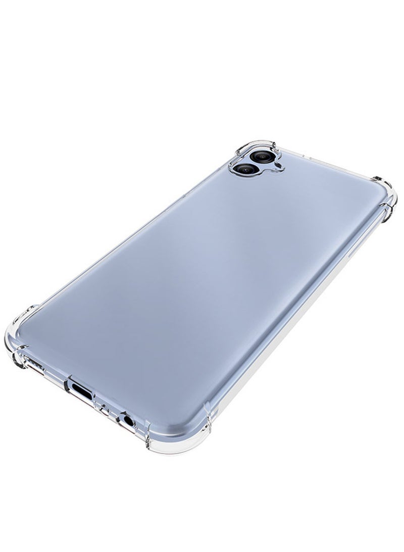 Samsung Galaxy A04 Case Cover Clear Transparent Protector Reinforced Airbags Corners TPU Shock-Absorption Flexible Cell Phone Cover for Samsung Galaxy A04 4G(Clear) - Image 5