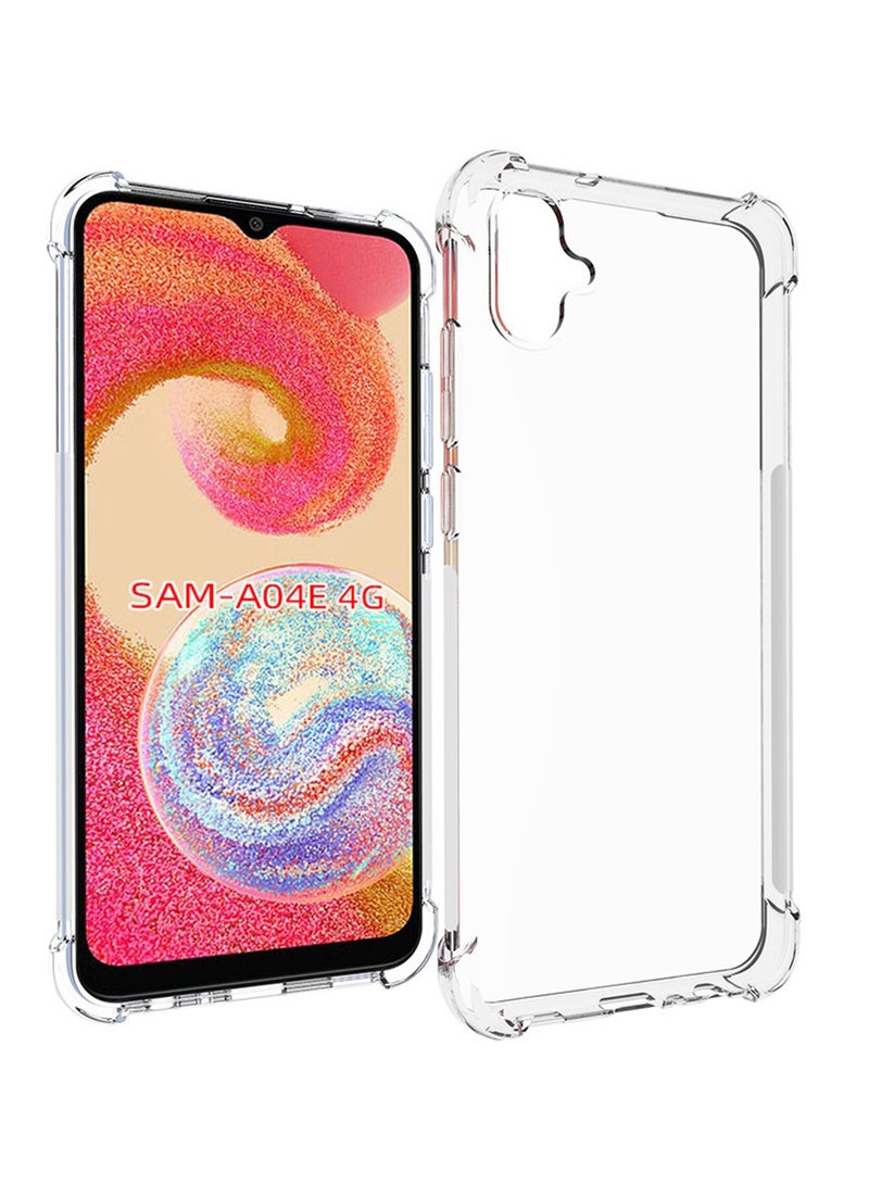 Samsung Galaxy A04 Case Cover Clear Transparent Protector Reinforced Airbags Corners TPU Shock-Absorption Flexible Cell Phone Cover for Samsung Galaxy A04 4G(Clear) - Image 1